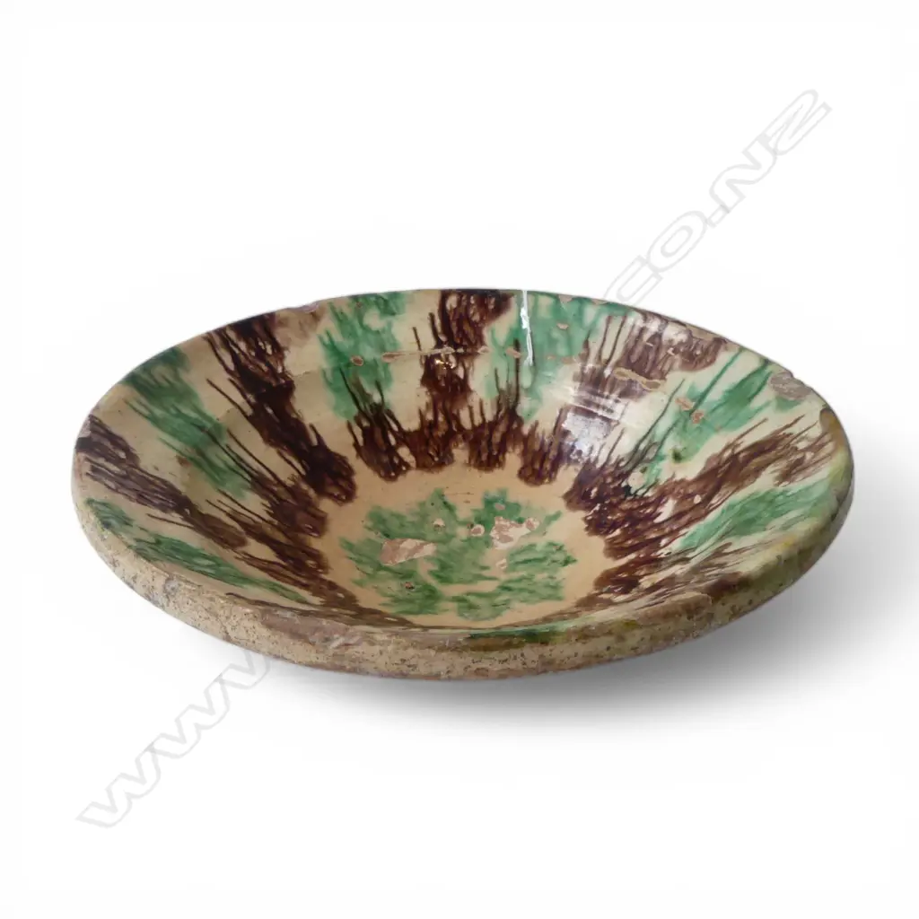 GLAZED EARTHENWARE BOWL H.105mm, 305mm dia Image 1++