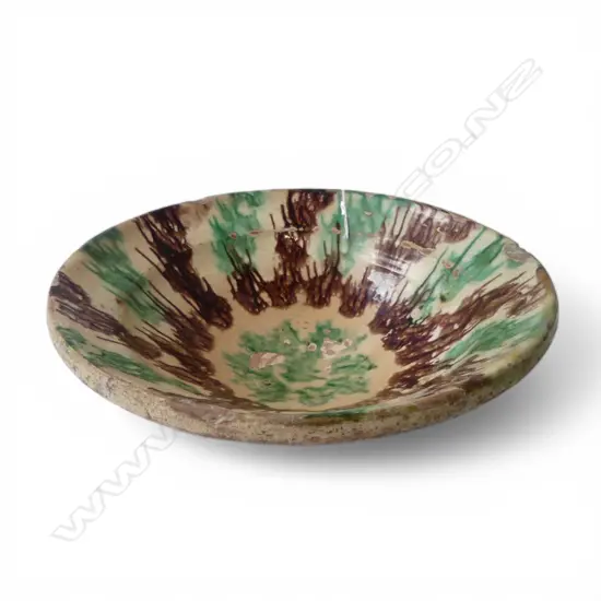GLAZED EARTHENWARE BOWL H.105mm, 305mm dia