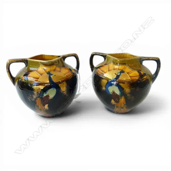 PR THOMAS FORRESTER & SONS PHOENIX WARE 'PRINCESS ARGUS' VASES H.120mm