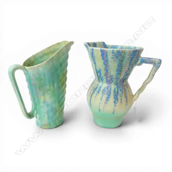 2 LG BESWICK JUGS, HAIRLINES H.280mm