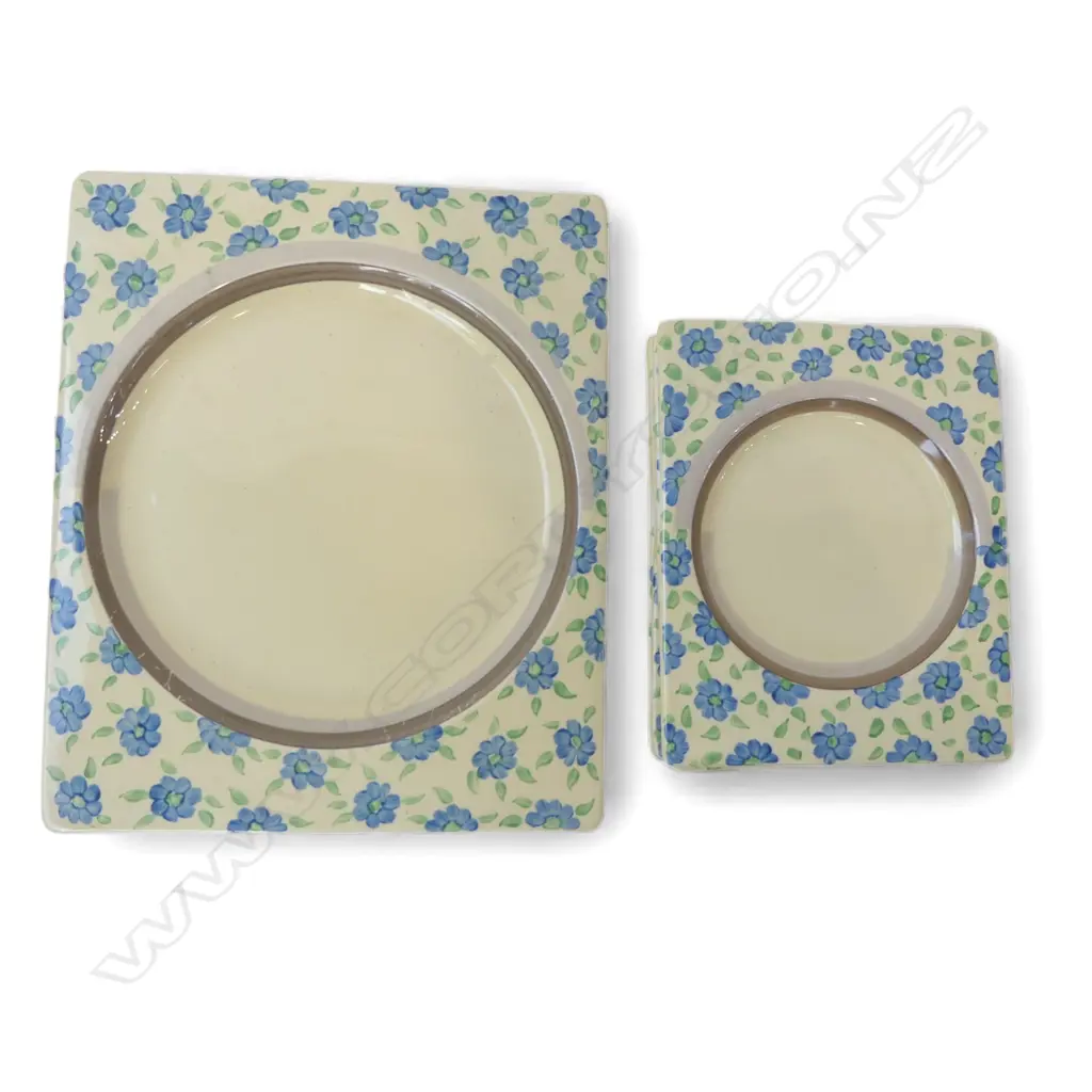 7 DECO 'THE BIARRITZ' RECTANGULAR PLATES; 6 SMALL 1 195x230mm Image 1++