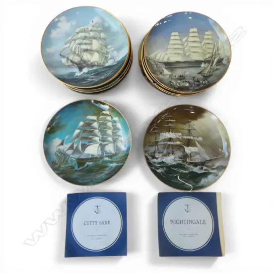 12 FRANKLIN THE GREAT CIPPERS SHIPS PLATE COLLECTION