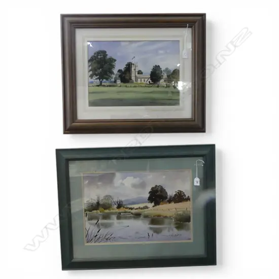 ROBIN RECKITT, TWO ENGLISH VIEWS 1996, WATERCOLOUR (PAIR), 290 X 410mm