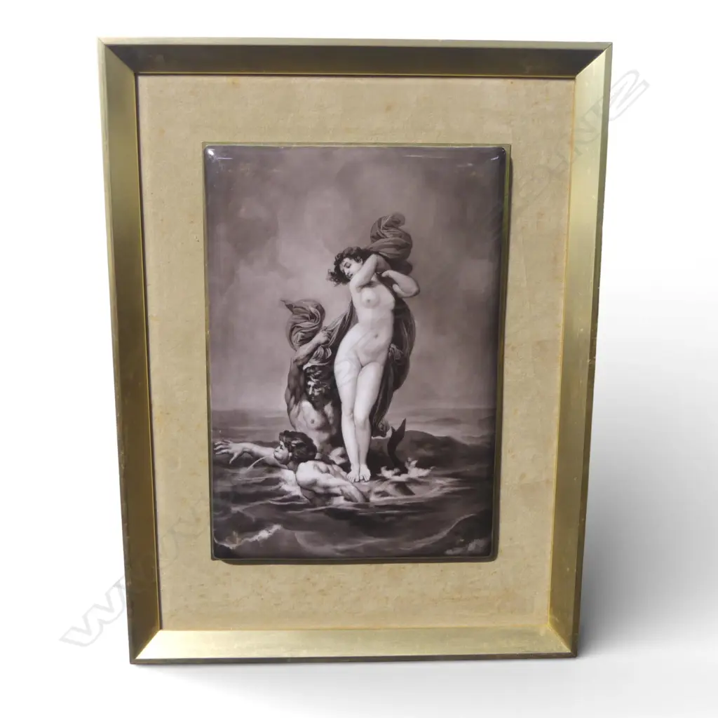 PORCELAIN PLAQUE TRANSFER OF 'THE RAPE OF AMYMOME' by FELIX HENRI GIACOMOTTI 250x180mm Image 1++