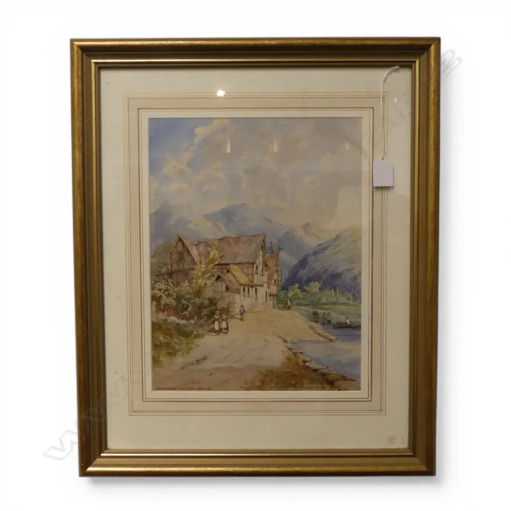 THOMAS CANE 'BOPPART ON THE RHINE' W/C 1898 330x255mm Image 1++