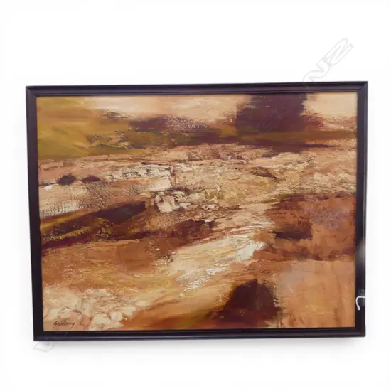 SUZANNE GOLDBERG, UNTITLED, OIL ON BOARD, SIGNED & DATED '66 520x700mm