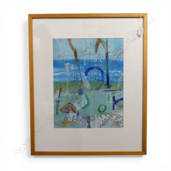 Blair McNamara (Australia) ACRYLIC PAINTING BEACH SCENE 430 X 330mm