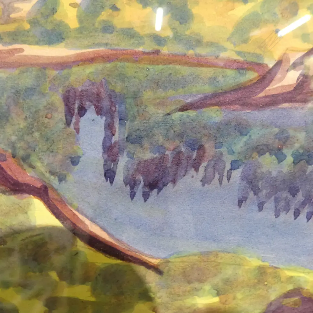 EWALD NAMATJIRA (1930-1984) AUSTRALIAN LANDSCAPE, WC 365x540mm Image 1++