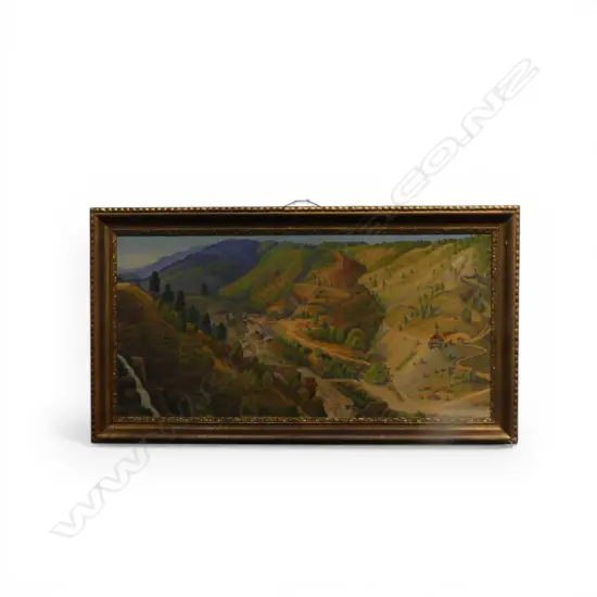 Hugo GROSS (SLOVAKIA 1894-1971) TWEED VALLEY LANDSCAPE, OIL ON CANVAS 485x990mm SIGNED in pencil 'Gross' lower right