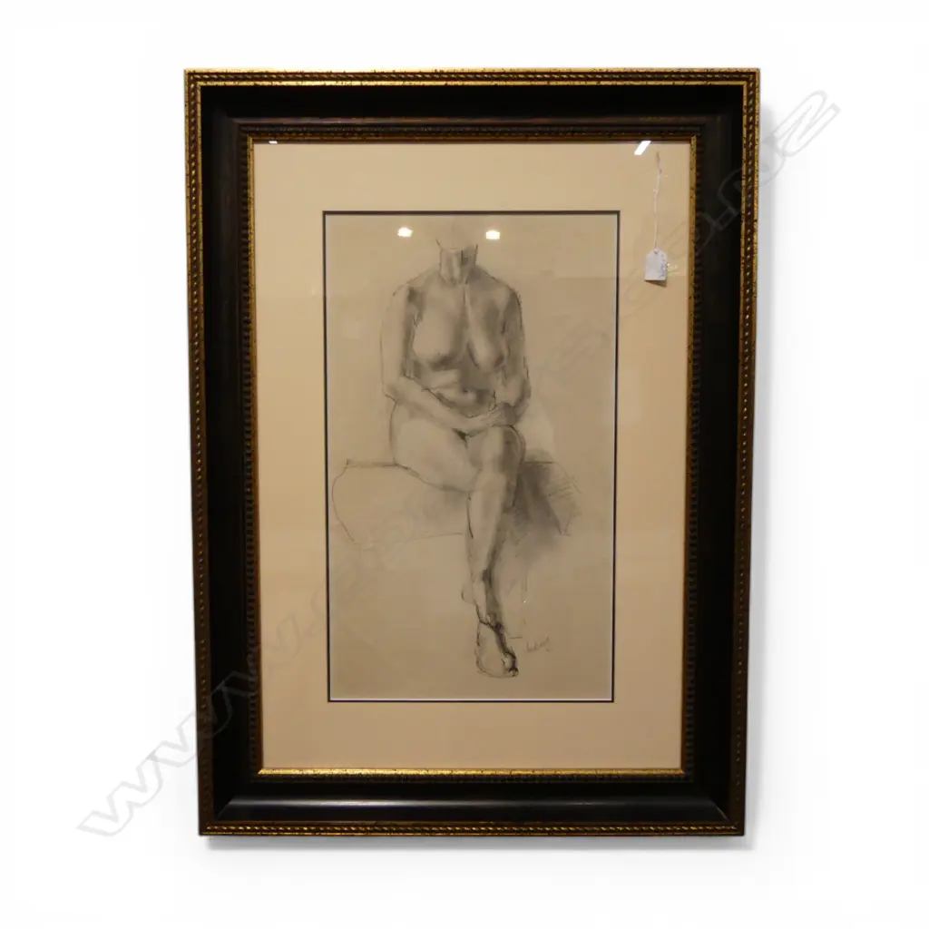 SIGNED NUDE, PENCIL ON PAPER 580x340mm Image 1++