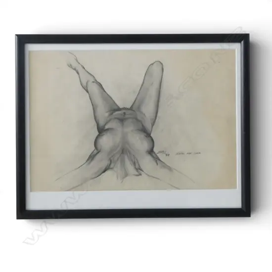 BRYAN JAMES, 'DETAIL FOR LEDA' 1964, PENCIL DRAWING, 255 X 370MM