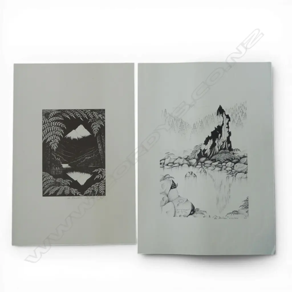 REI HAMON, TWO PRINTS 'SPIRIT OF MANGATU' AND UNTITLED, ED. 279/600 AND 440/600, 370 X 270MM (UNFRAMED) Image 1++