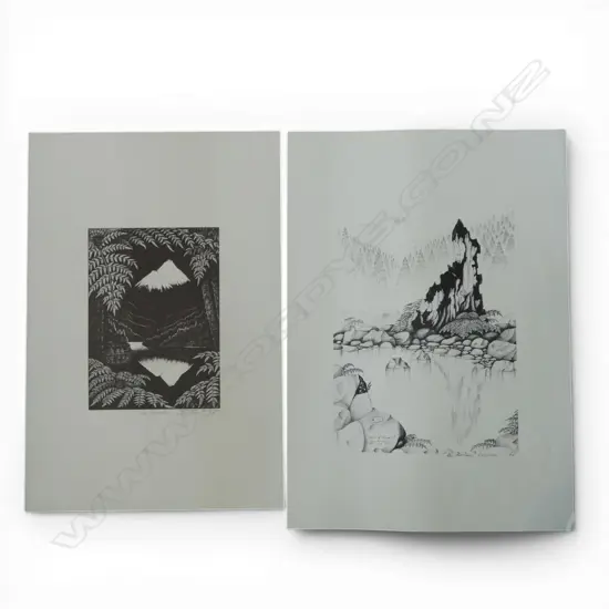 REI HAMON, TWO PRINTS 'SPIRIT OF MANGATU' AND UNTITLED, ED. 279/600 AND 440/600, 370 X 270MM (UNFRAMED)