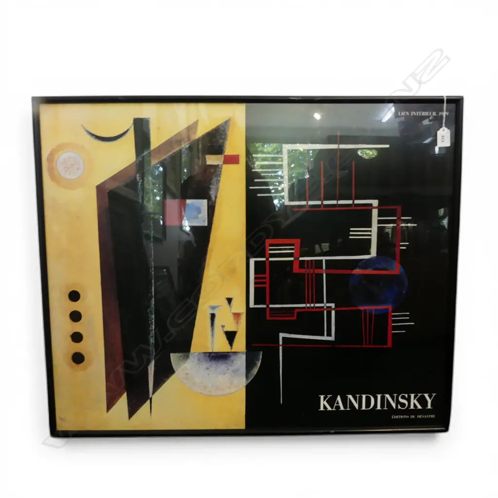 FRAMED FRENCH KANDINSKY POSTER 640x785mm  Image 1++