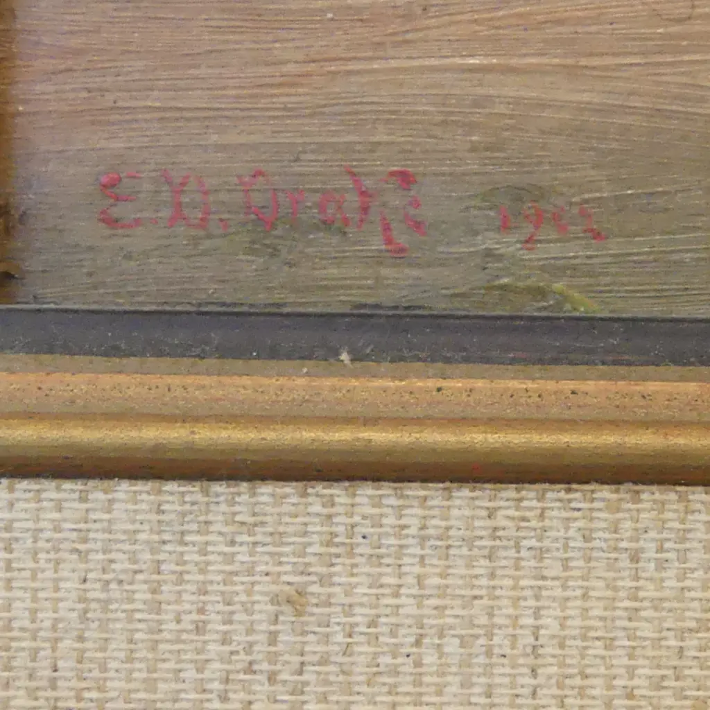 4 SIGNED OIL ON BOARD LANDSCAPES INCL. E. DRAKE 195x235mm Image 1++