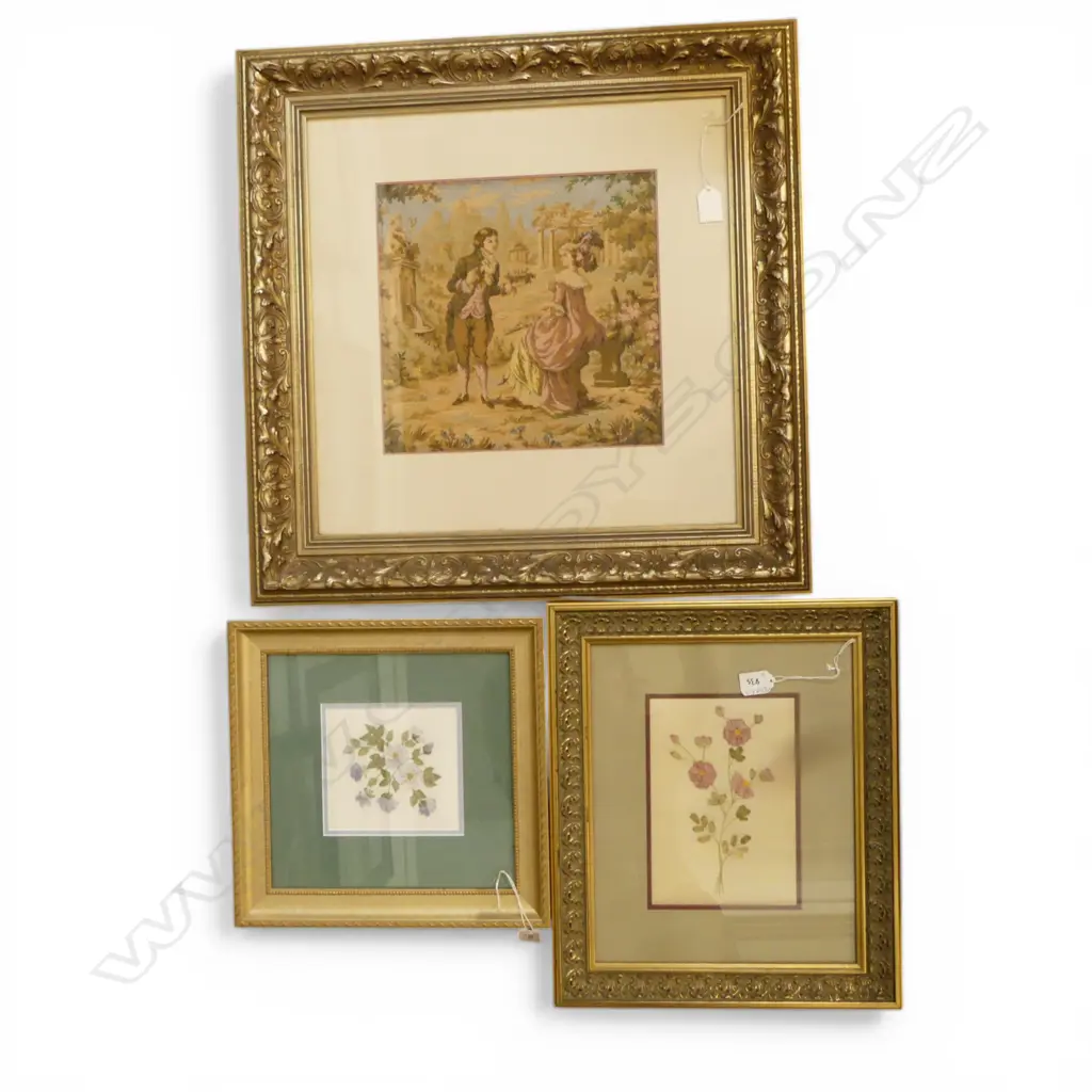 3 FRAMED NEEDLEWORKS 280x295mm Image 1++
