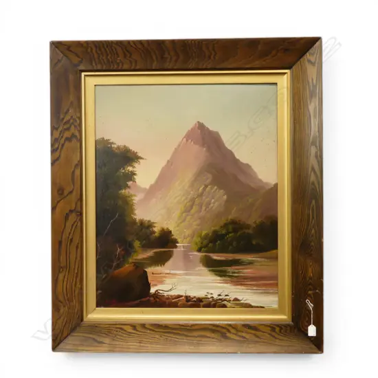 LGE George Edmund Pruden (NZ 1870-1944) oil ON BOARD 'Mitre Peak' signed 755 x 615mm