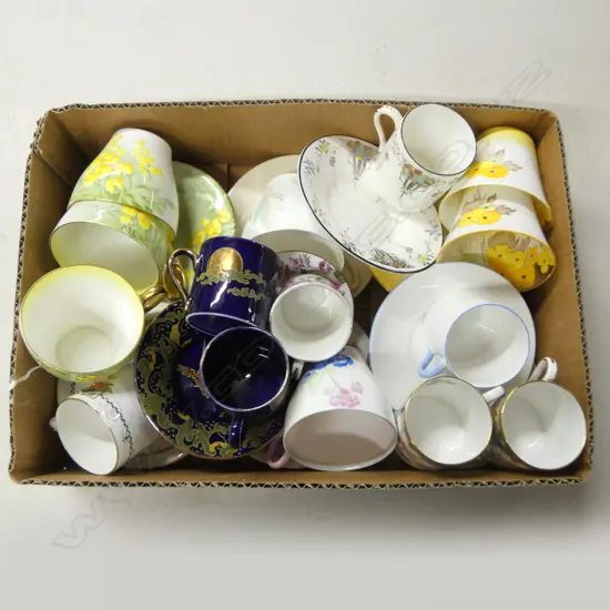 15 COFFEE CANS MOSTLY SHELLEY CHINA