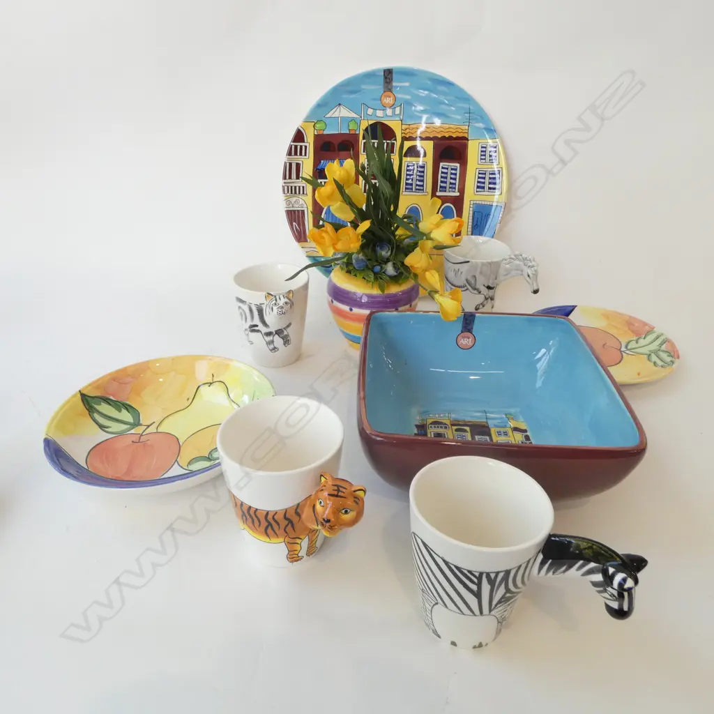 ASST. HAND-PAINTED CHINA Incl. ZOOLOGICAL MUGS Image 1++