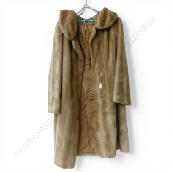 VINTAGE FAUX FUR COAT by D. L. ELLIS AUCKLAND 