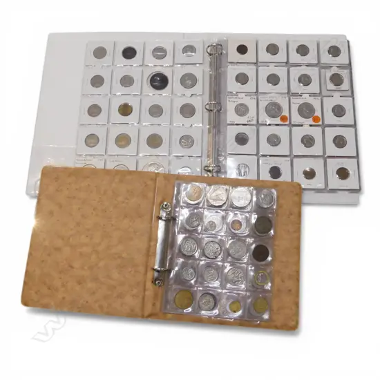 2 ALBUMS WORLD COINS