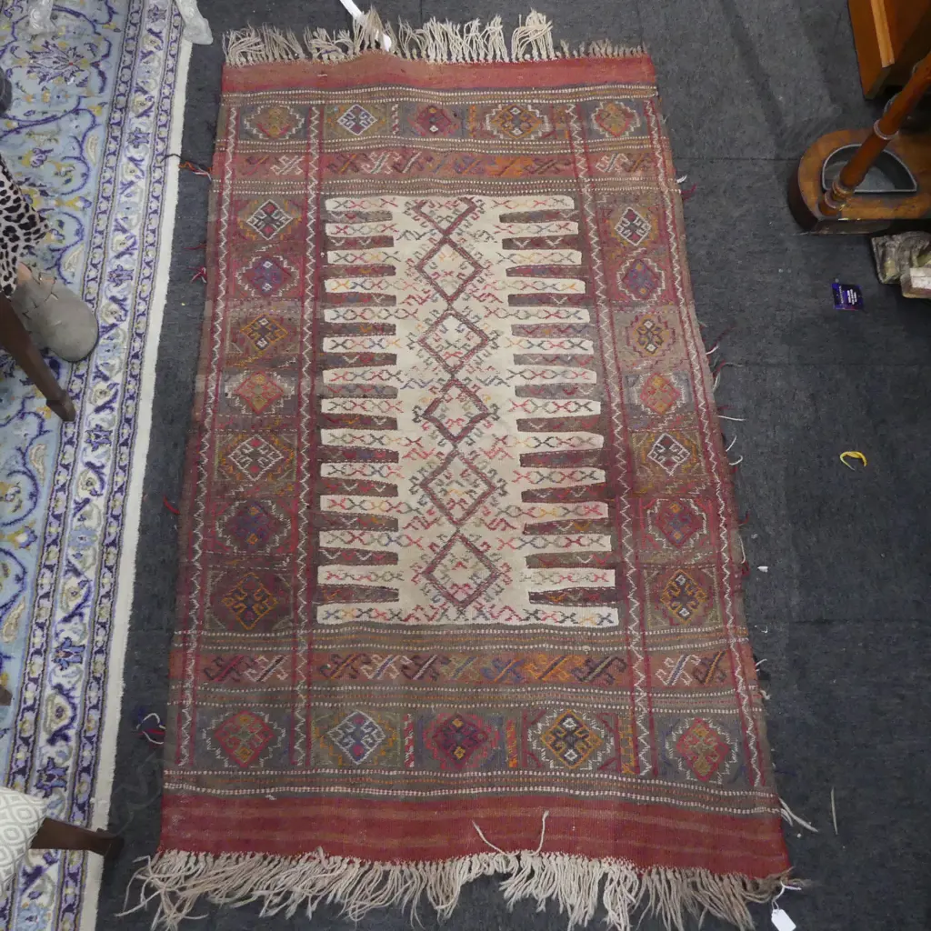 HAND WOVEN FLAT WEAVE KILIM RUG 1700x950mm Image 1++