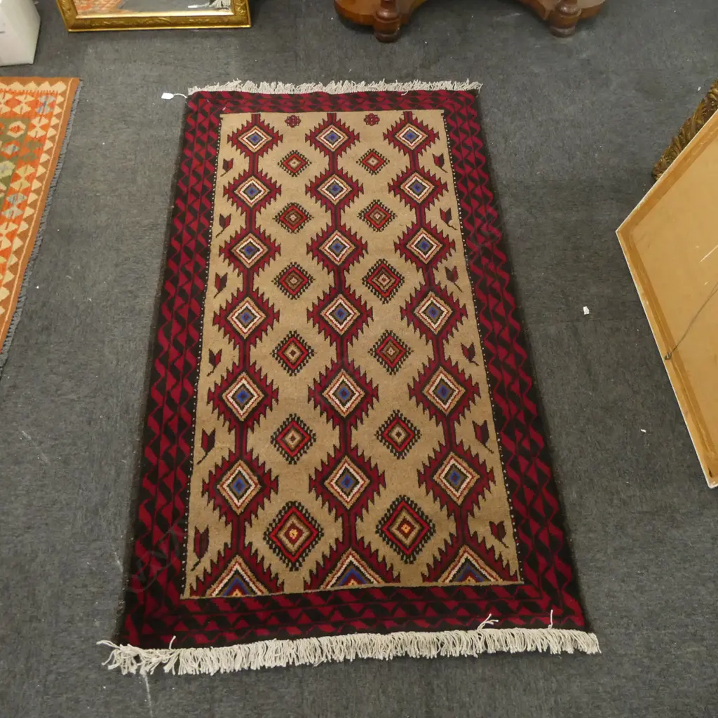 HAND KNOTTED WOOL PILE BALUCHI RUG 950x1700mm Image 1++