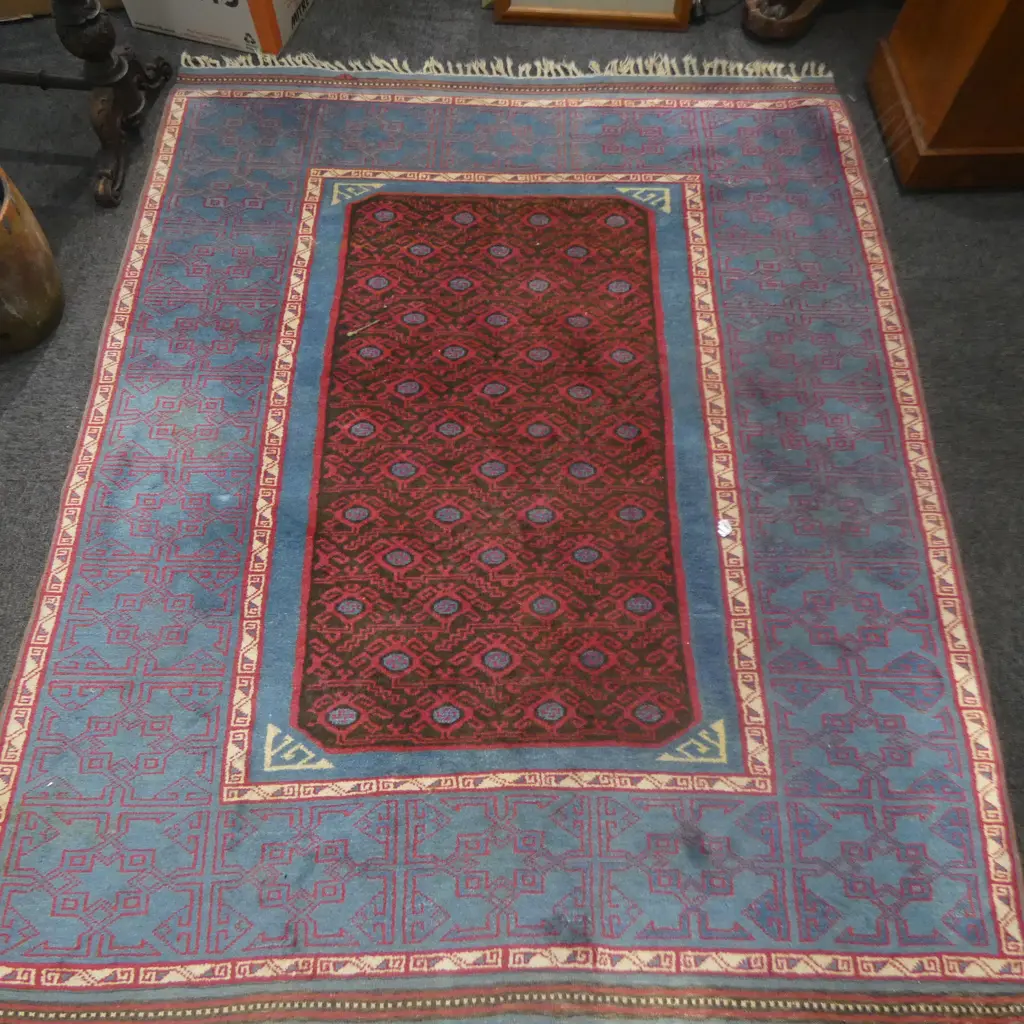 HAND KNOTTED WOOL PILE RUG 1820x1590mm Image 1++