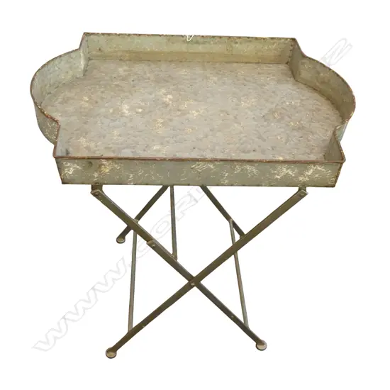 VINTAGE FOLDING METAL TABLE H780 W700mm
