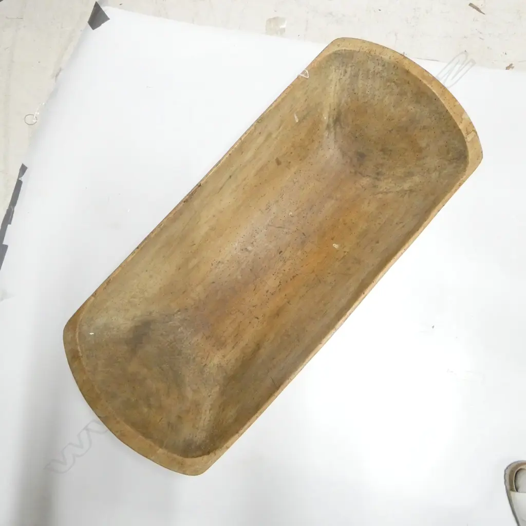 A 19thC EUROPEAN PINE DOUGH BIN with OLD BORER L.900mm Image 1++