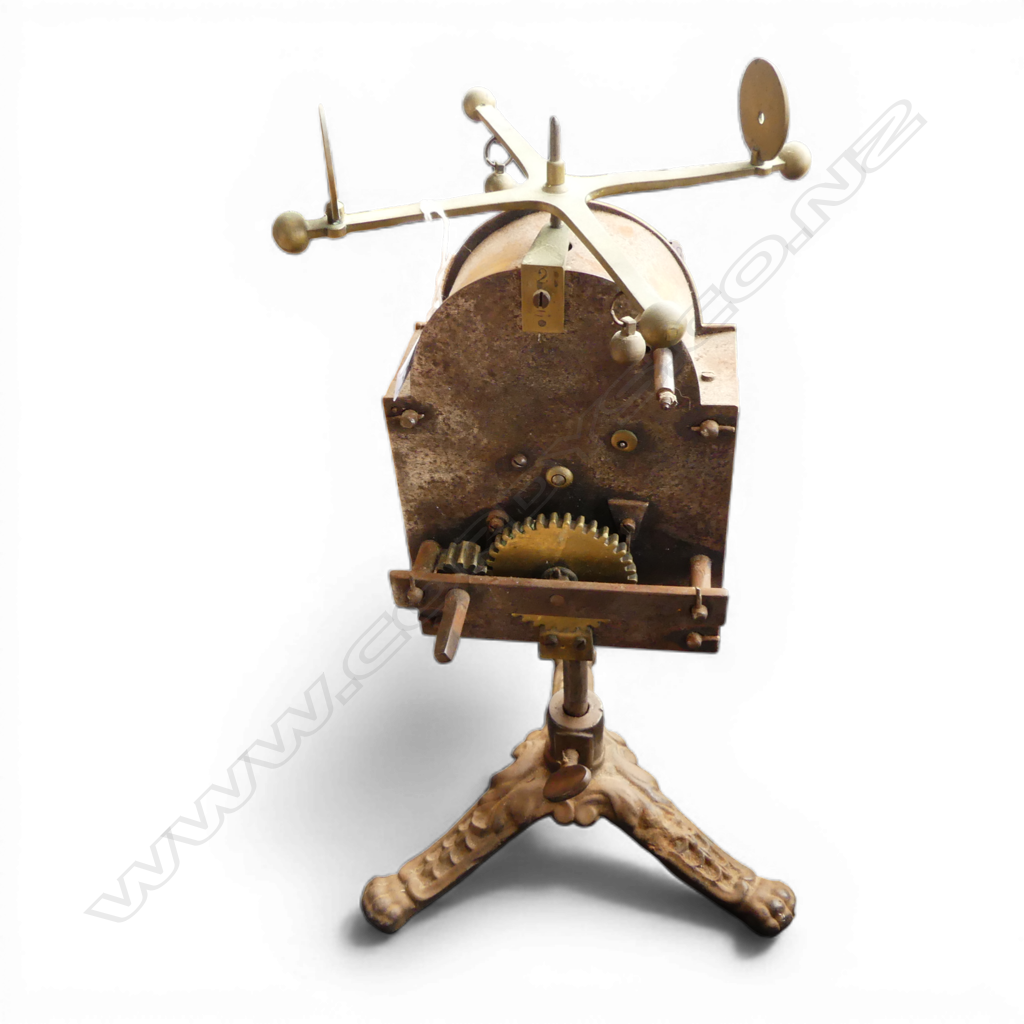 ANTIQUE SPITJACK with clock work mechanism on tripod base Image 1++