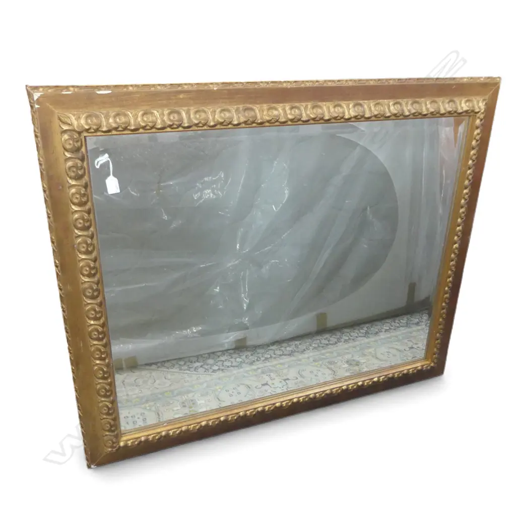 MODERN ANTIQUE STYLE LARGE GILT WALL MIRROR BEVELLED EDGE MINOR LOSSES TO GILT 1200 x 990mm Image 1++
