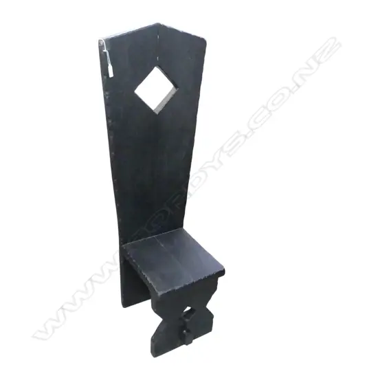 EBONISED HIGH BACK CHAIR H.1110mm