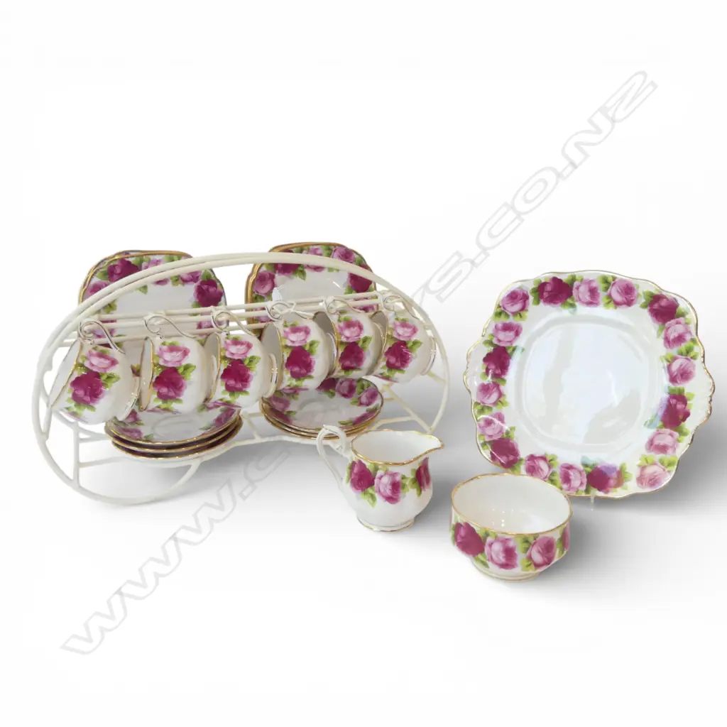  21 PIECE ASST ROYAL ALBERT “OLD ENGLISH ROSE’S” CHINA Image 1++