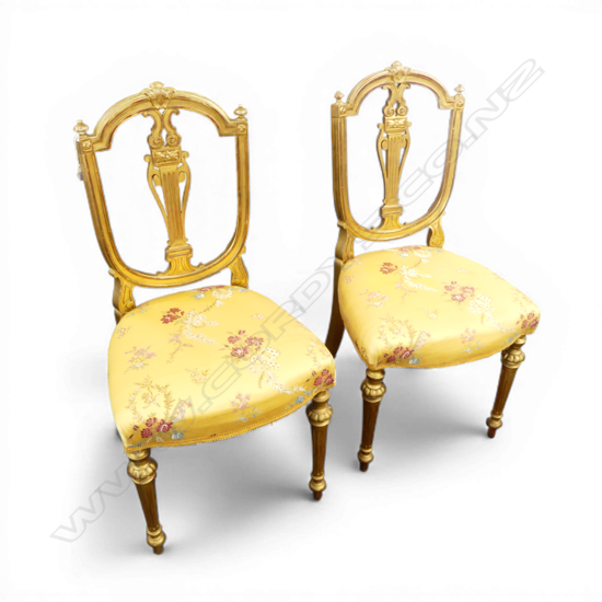 PAIR FRENCH STYLE SALON CHAIRS 