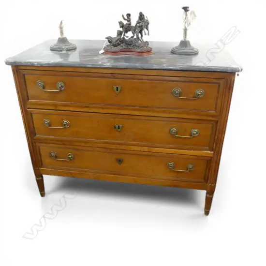 FRENCH STYLE MARBLE TOPPED CHEST OF DRAWERS 1130x565x900mm