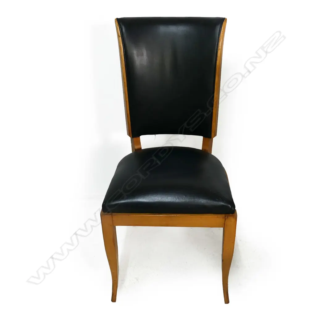 A stylish set of six French 1930's Art Deco dining chairs, Image 1++