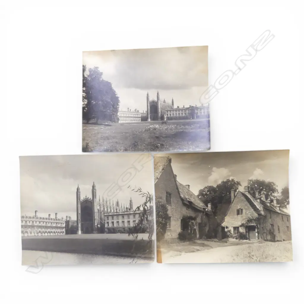 FOLDER CONTAINING 3 BLACK & WHITE ENGLISH SCENIC PHOTOS LARGE FORMAT  L300 H250MM Image 1++