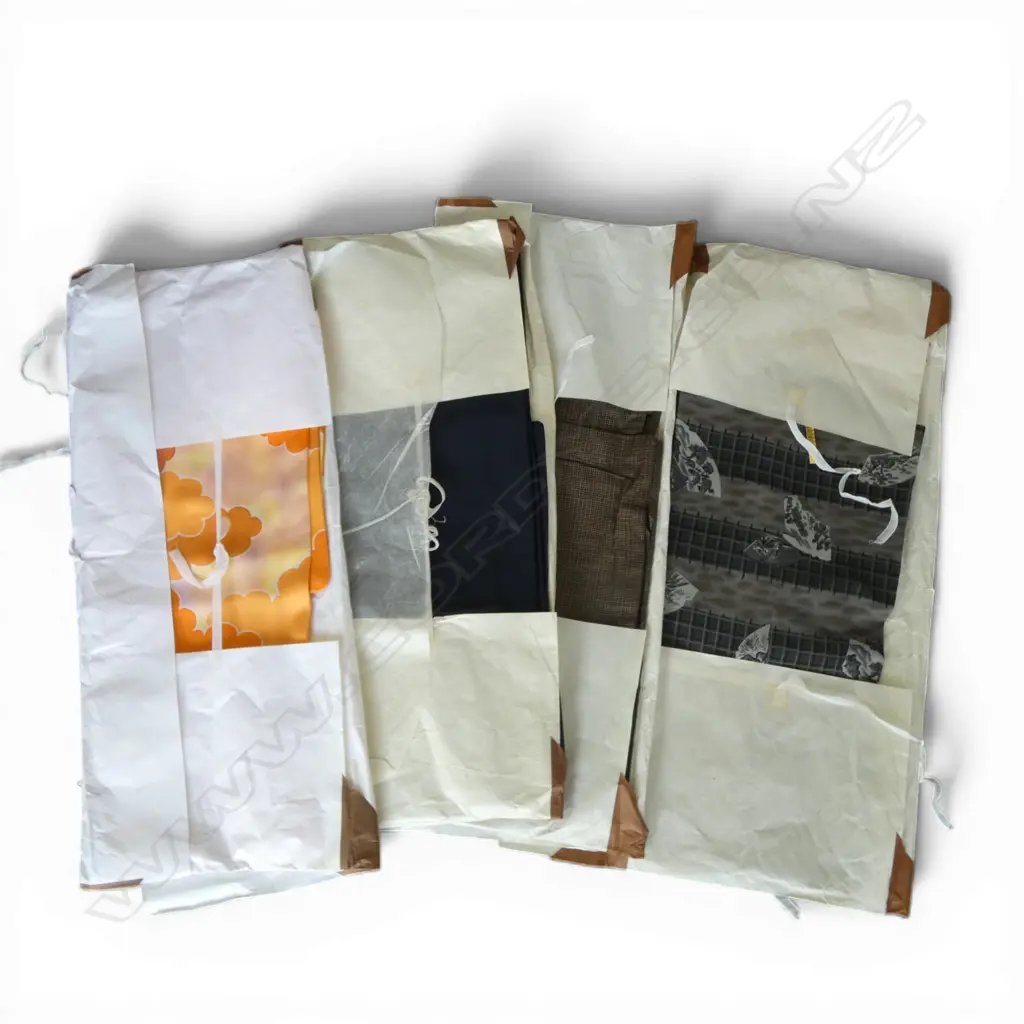 FOUR VINTAGE KIMONO IN ORIGINAL PACKAGING Image 1++