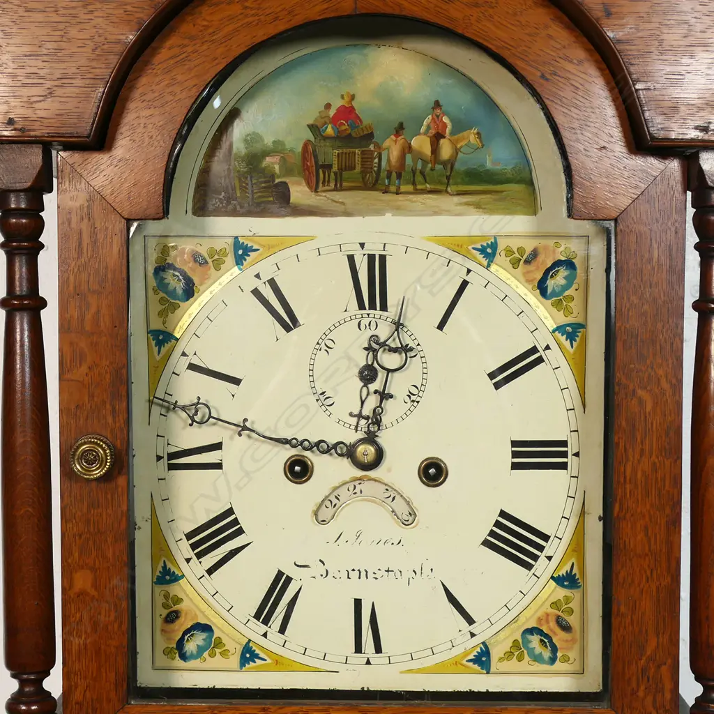A 19thC oak longcase clock, Image 1++
