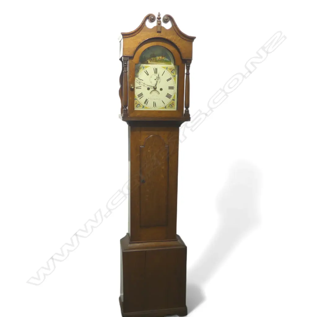 A 19thC oak loncase clock, Image 1++