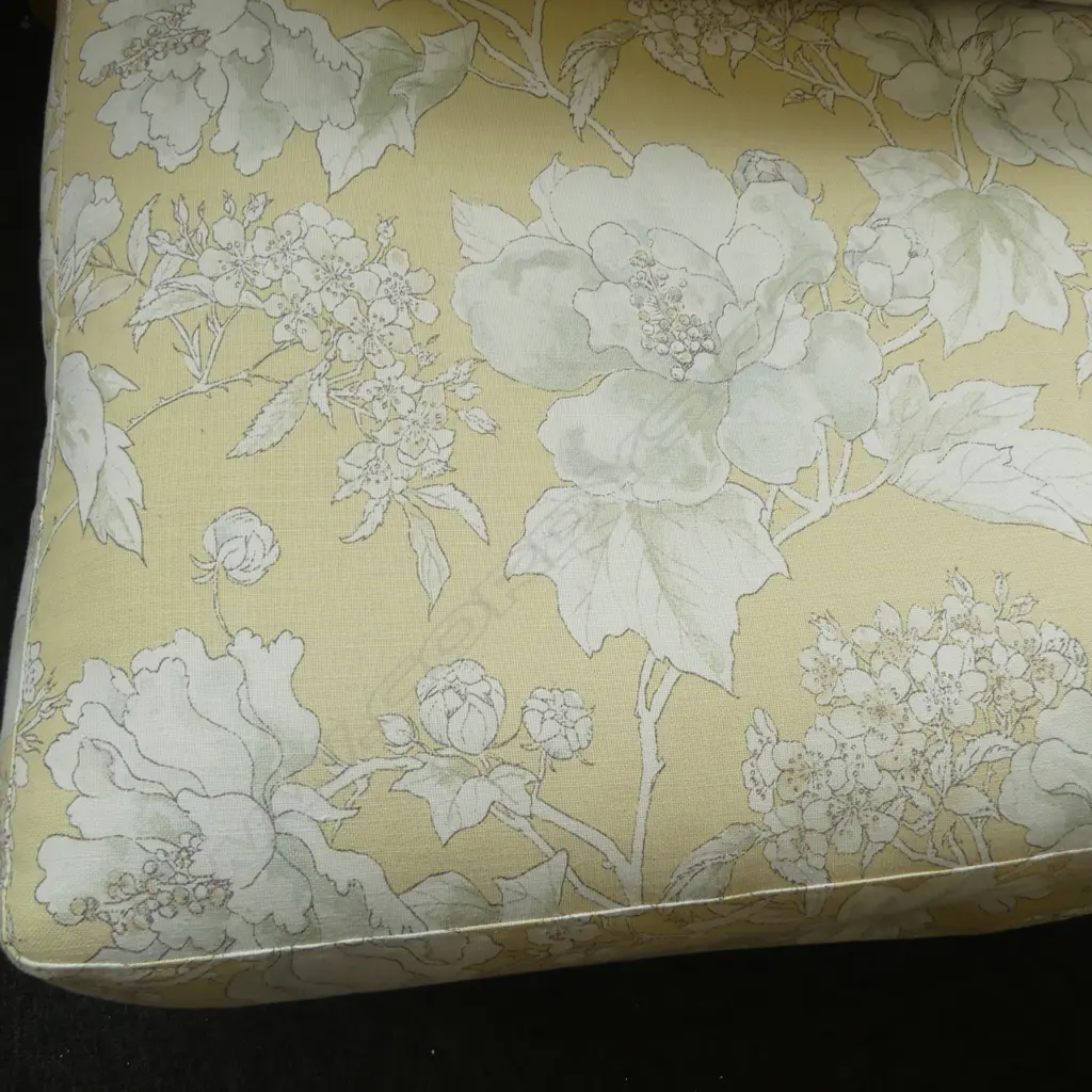PR SLIPPER CHAIRS IN YELLOW FLORAL LINEN UPHOLSTERY 850 x 840 x 870 high mm Image 1++