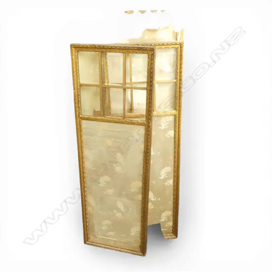 FRENCH FOLDING SCREEN all faults, including container of glass & loose wood for restoration H.1380mm