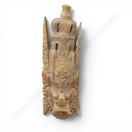 INDONESIAN CARVED WOODEN WALL MASK H.780mm