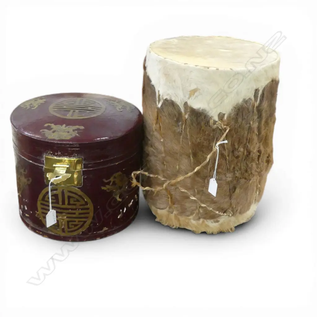 LEATHER & HIDE DRUM H.380mm + CHINESE BOX faults Image 1++