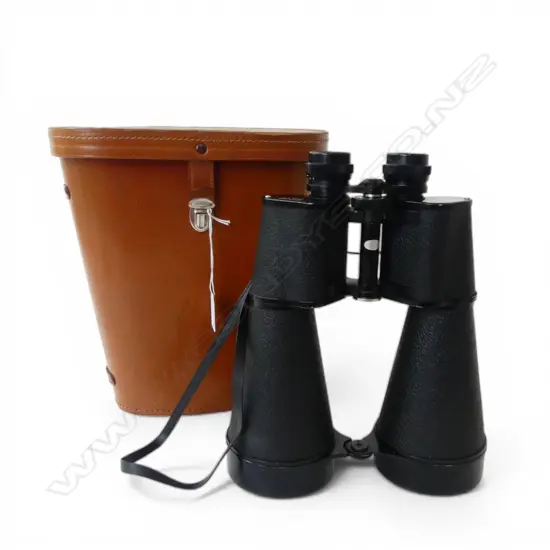 PR OF CARTON 20 X 80 BINOCULARS in leather case