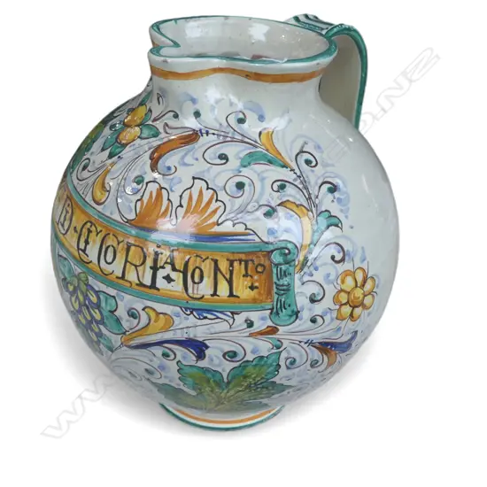 LARGE MAJOLICA JUG H 300 MM