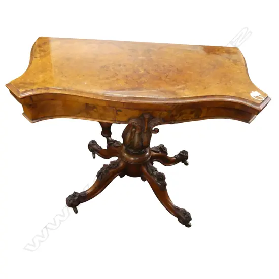 VICTORIAN CARD TABLE 930x475x715mm