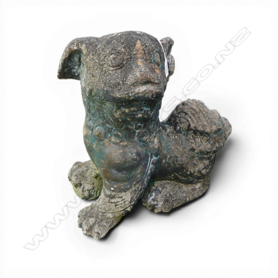 CONCRETE GARDEN TEMPLE DOG H.420mm