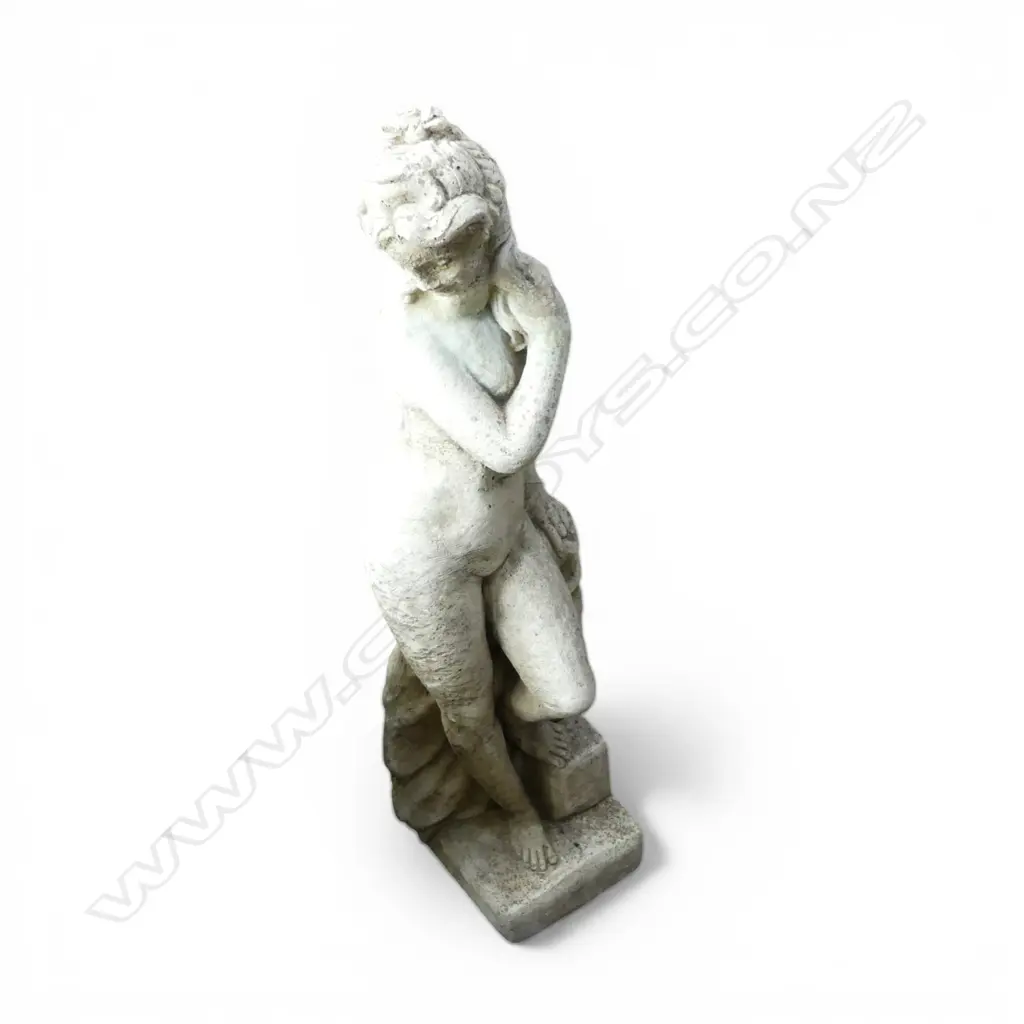 ANTIQUE CHURCHSTONE NAKED LADY GARDEN ORN H1130MM Image 1++